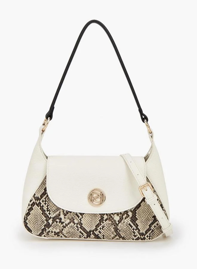 بابريكا Animal Print Shoulder Bag With Magnetic Button Closure